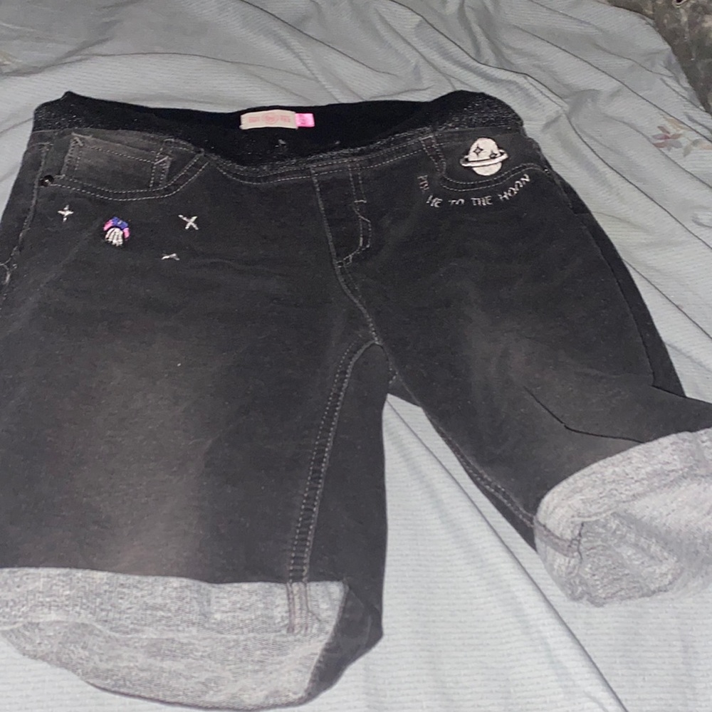 Black Jenes Shorts With Space figures
